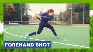 Forehand shot high on goal  Field Hockey Technique  HockeyheroesTV [upl. by Edylc]