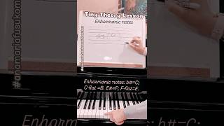 Enharmonic notes anamariafusukommiditeaches musictheory pianolessons [upl. by Neoma]