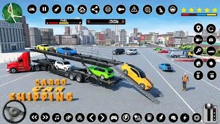 Drive car transport trailer as a cargo transporter trucker in carrier truck game2024 [upl. by Sucrad]