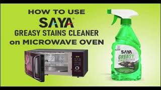 How to Use SAYA Greasy Stains Cleaner on Microwave oven  Buy Now  greasystainsremover [upl. by Rheba878]