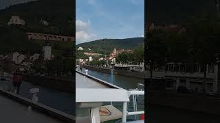 A boat ride on the Neckar river in Heidelberg Germany travel spring tram beach birds nature [upl. by Budding]