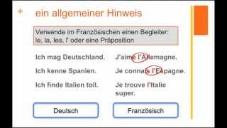 Ländernamen im Französischen les noms de pays [upl. by Cheston]