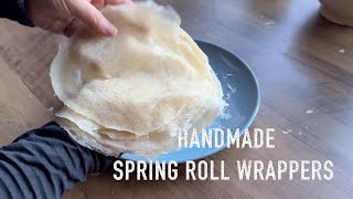 Handmade spring roll wrappers【My Moms Recipe】 [upl. by Lane]