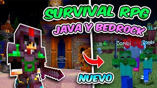 NUEVO SURVIVAL RPG 🔥¡Bloodmoon Objetos y Mobs Custom✅ Java y Bedrock No Premium 18 a 120X [upl. by Alimrahs]