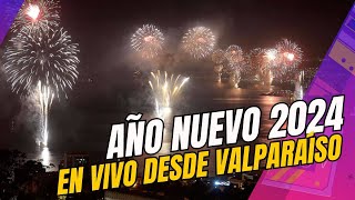 AÑO NUEVO EN EL MAR 2024 Transmisión de los Fuegos Artificiales de Valparaíso 🌟🌃 [upl. by Gaylor75]