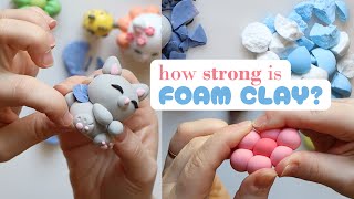 How STRONG is Foam Clay 🌸 Destroying finished Soft Clay Pieces [upl. by Hsreh]