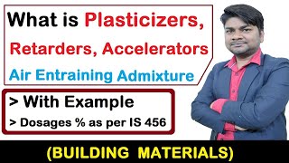 What are Accelerator Plasticizers Retarders and Air Entraining Admixture for Concrete [upl. by Ynotna377]