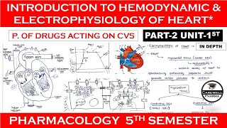 Introduction to Hemodynamic and Electrophysiology of Heart  P2 U1  pharmacology 5th sem [upl. by Nevs]