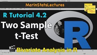 TwoSample t Test in R Independent Groups with Example  R Tutorial 42  MarinStatsLectures [upl. by Ner]