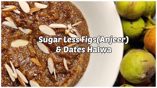 Anjeer aur khajoor ka halwa Sugar Less Healthy Anjeer and Dates halwa exotickitchenandvlogs [upl. by Tteraj]