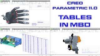 Creo Parametric 110  Tables in Model Based Definition MBD  Part 1 [upl. by Ahsenet]