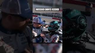 Buescher pushes Tyler Reddick 😳 NASCAR racing fight [upl. by Iveksarap]