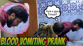 Fake Blood Vomiting😱 Prank On Bhabi amp Sister  Gone Extremely Wrongprank funnyvideo [upl. by Willet969]