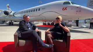 Dassault Falcon 6X interview static display EBACE 2024 [upl. by Otiragram735]