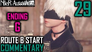 Nier Automata Walkthrough Part 29  Starting Route B With 9S Aka Hackerman amp Ending G [upl. by River]