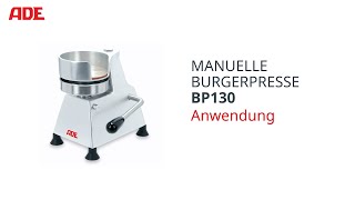 ADE Horeca  Burgerpresse ADE BP130  Anwendung [upl. by Neilson]