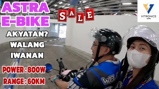 ASTRA EBIKE  QUICK REVIEW amp TEST RIDE  VITRONICS ALABANG [upl. by Enelrak]