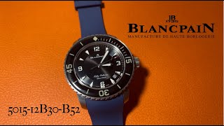 ReviewBlancpain Fifty Fathoms Titanium 45 mm 501512B30B52 blancpain fiftyfathoms [upl. by Eanerb764]