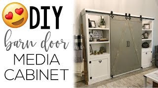 DIY Sliding Barn Door Media Console [upl. by Marijo]