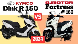 Kymco Dink R 150 vs QJ Motor Fortress 160  Side By Side Comparison  Specs amp Price  2024 [upl. by Sarette]