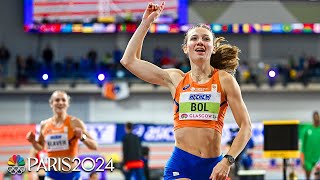 Femke Bol sets new WORLD RECORD in the womens 400m at Indoor Worlds  NBC Sports [upl. by Noraf140]