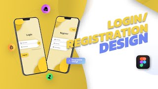 Design a stunning Login amp Registration page using Figma for a mobile app [upl. by Perl]