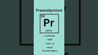 Praseodymium  Elements series part fiftynine 🧪 science stem learning [upl. by Skcirdnek]