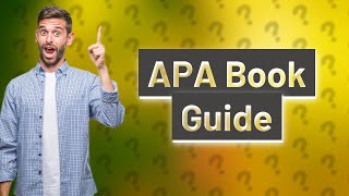 How do I reference a book in APA format example [upl. by Elbag]