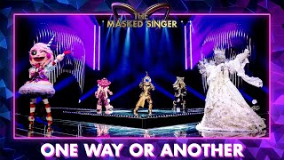 Groepsnummer  One Way Or Another  One Direction  The Masked Singer  VTM [upl. by Ateekram]