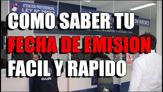 ✅ COMO SABER TU FECHA DE EMISION DE DNI FACIL Y RAPIDO PERÙ ✅ [upl. by Babby]