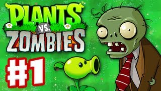 Plants vs Zombies  Gameplay Walkthrough Part 1  World 1 HD [upl. by Edna]