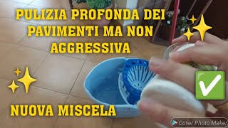 PULIZIA PROFONDA DEI PAVIMENTI MA NON AGGRESSIVA✅️NUOVA MISCELA🔝pavimenti cleanwithme cleaning [upl. by Christean85]