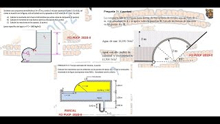 MECANICA DE FLUIDOS – FUERZAS SOBRE SUPERFICIES CURVAS – PROBLEMAS FCI PUCP [upl. by Nevyar]