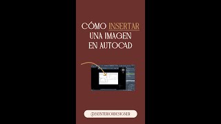 Cómo se inserta una imagen jpg en AutoCad🏙  Cómo meter imágenes en cad  tipsdeAutocadShorts [upl. by Anilocin]