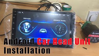 7 inch android car stereo installation with Android and iOS Mirror Support [upl. by Ytirahs805]