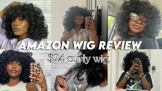 24 Amazon Curly Wig Review  Elim Synthetic Curly Wig  vibewithtayy [upl. by Hugh931]