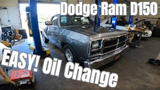 1992 Dodge D150 Oil Change [upl. by Aldarcie]