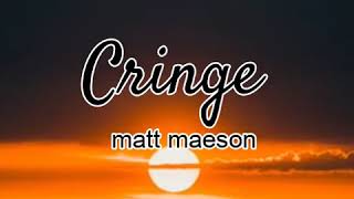 cringe matt maeson lyrics video [upl. by Bittencourt]