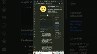 extension emojisense visual studio code codesharing codingtools codingassistance [upl. by Wiburg652]