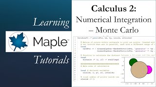 Learning Maple Calculus 2  Numerical Integration  Monte Carlo [upl. by Vitkun577]