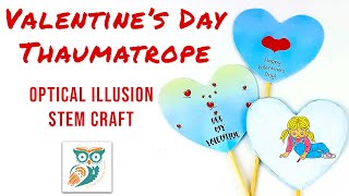 Valentines Day Thaumatrope Tutorial  Easy Interactive Art Project for February 14th [upl. by Anawot911]