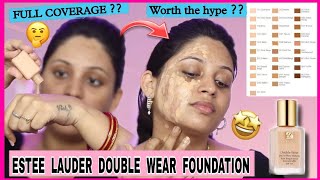 Estée Lauder Double Wear Foundation Review foundation for Indian skin tone Full coverage foundation [upl. by Eseret]