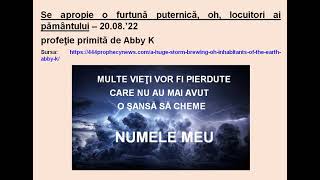 Mesaj profetic Se apropie o FURTUNĂ PUTERNICĂ oh locuitori ai pămȃntului [upl. by Rrats979]