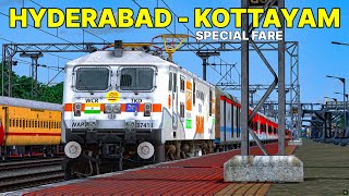 HYDERABAD  KOTTAYAM SPECIAL FARE TRAIN JOURNEYRAILWORKS GAMEPLAYTRAIN SIMULATOR 2022livestream [upl. by Newcomb]