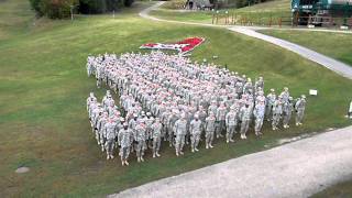 10th Sustainment Brigade sing the Army song before the Climb to Glory [upl. by Cahilly]