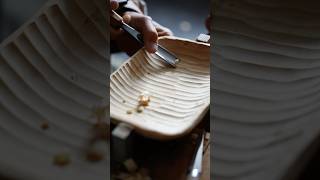 carving a tray check out my online courses link in profile wood diy beginwoodworking [upl. by Eillom]