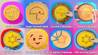 Candy Challenge 3D 456 Survival Game Squid 456 Challenge Cookie Carver Superhero Squid Game [upl. by Einomrah647]