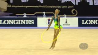 STANIOUTA Melitina BLR  2014 Rhythmic Worlds Izmir TUR  Qualifications Hoop [upl. by Nannahs]