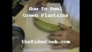 How To Peel Green Plantains [upl. by Shah548]