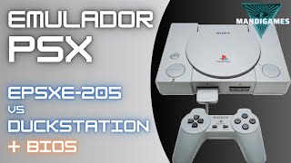 Mejor emulador de PlayStation PSX  Descarga BIOS  DuckStation vs EPSXe205 vs RetroARCH PC 2024 [upl. by Nett]